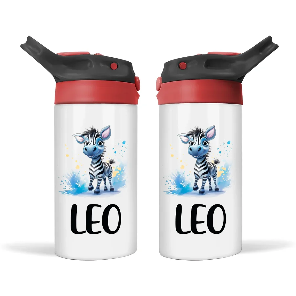 Zany Zebra Explorer - Personalised Sippy Bottle