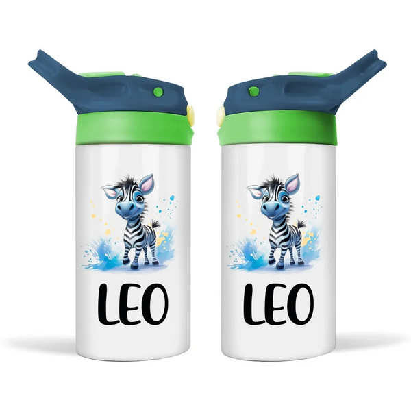 Zany Zebra Explorer - Personalised Sippy Bottle