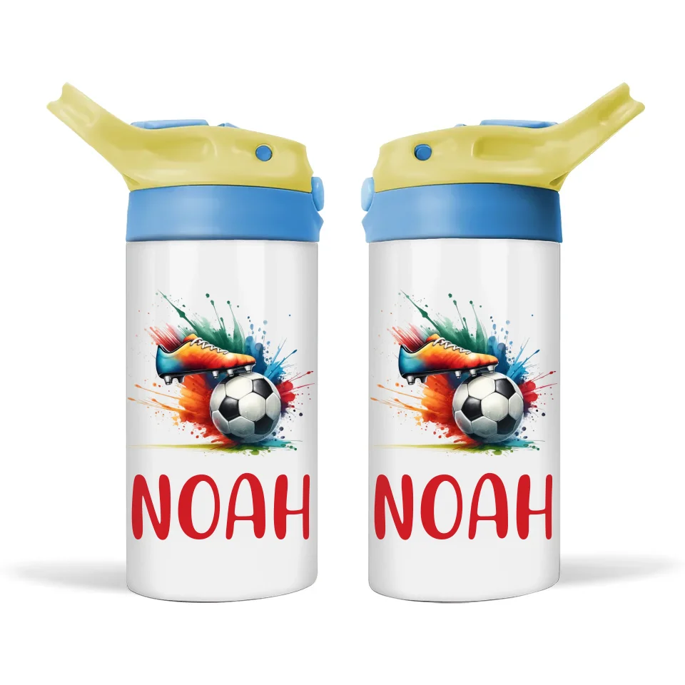 Custom Soccer Sippy Bottle for Kids – 12oz Double-Wall Vacuum Insulated