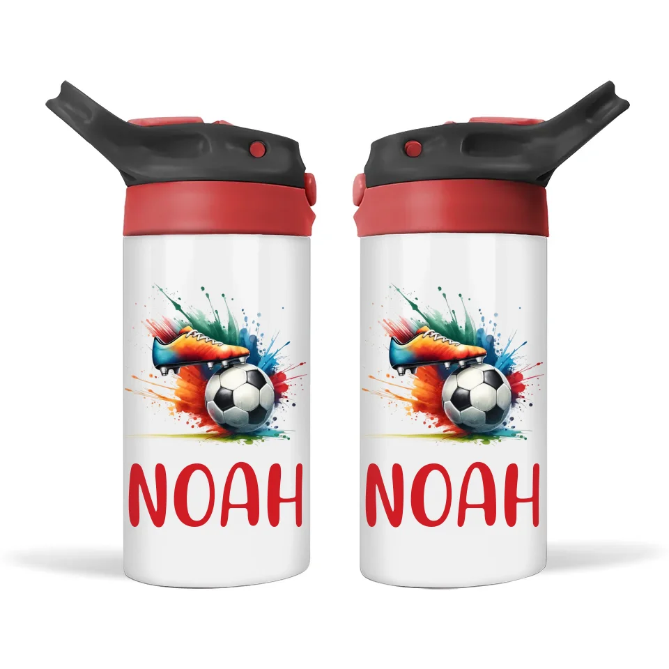 Custom Soccer Sippy Bottle for Kids – 12oz Double-Wall Vacuum Insulated