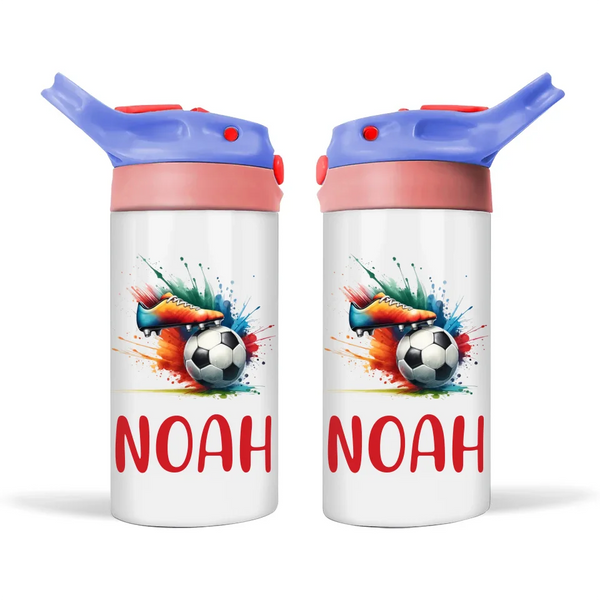 Custom Soccer Sippy Bottle for Kids – 12oz Double-Wall Vacuum Insulated