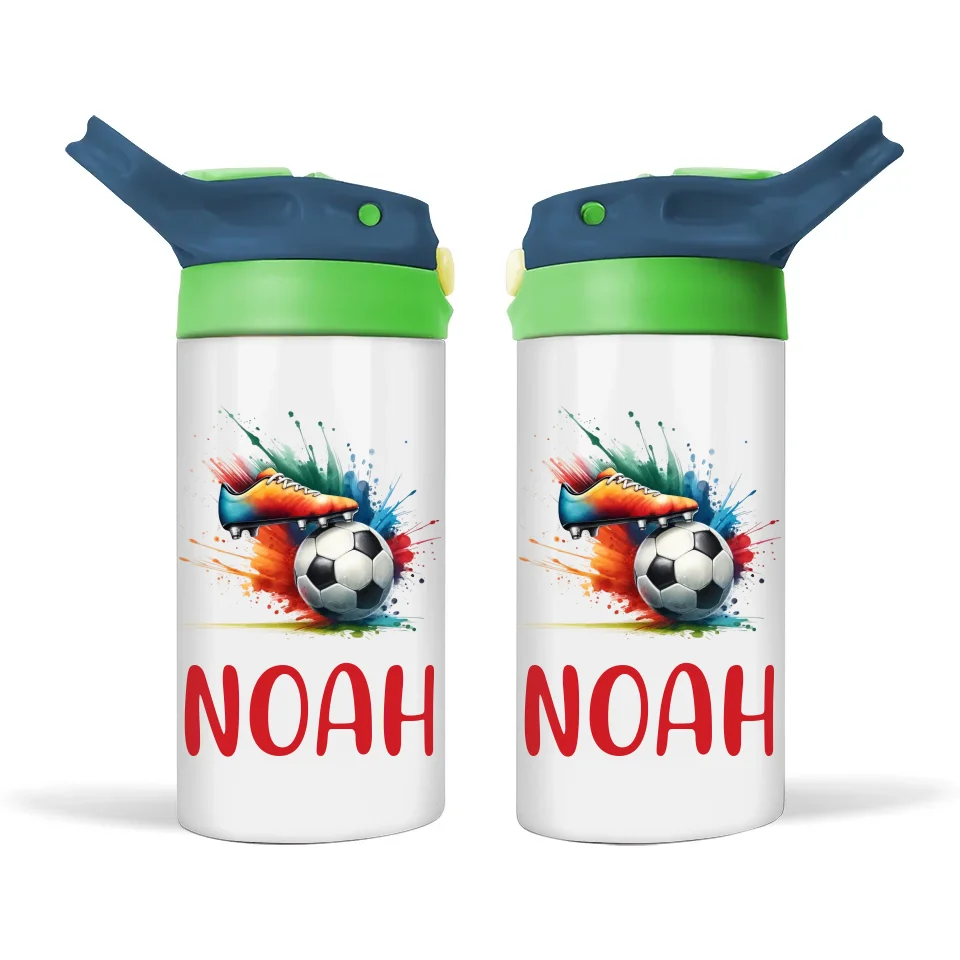 Custom Soccer Sippy Bottle for Kids – 12oz Double-Wall Vacuum Insulated