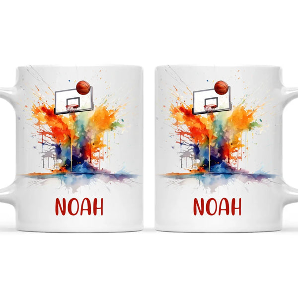 Personalised Basketball Mug with Name – Perfect Gift for Young Ballers