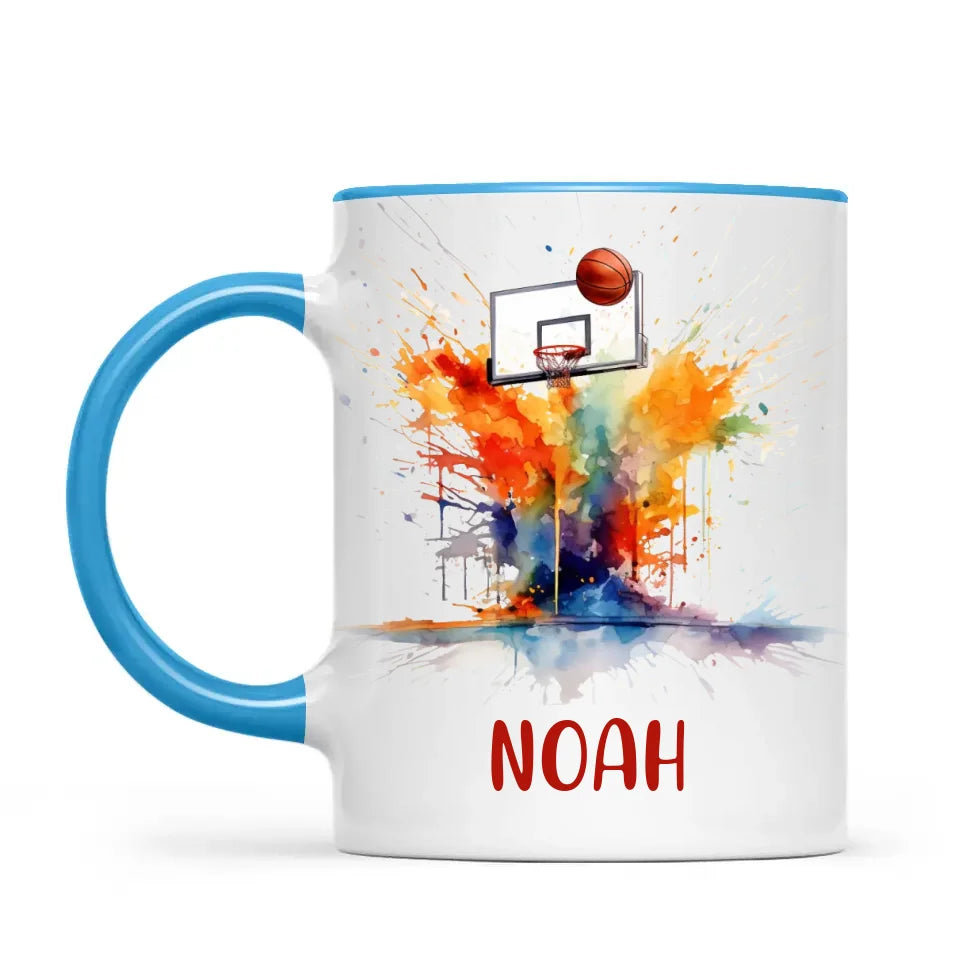 Personalised Basketball Mug with Name – Perfect Gift for Young Ballers