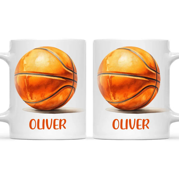 Personalised Kids Basketball Mug – Custom Name Gift for Young Players