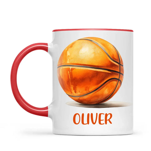 Personalised Kids Basketball Mug – Custom Name Gift for Young Players