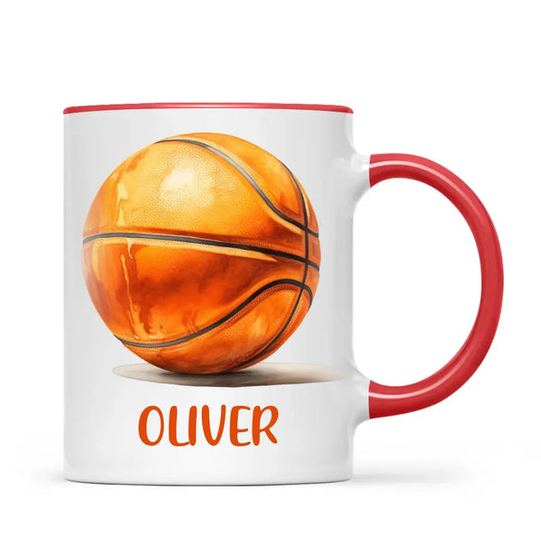 Personalised Kids Basketball Mug – Custom Name Gift for Young Players