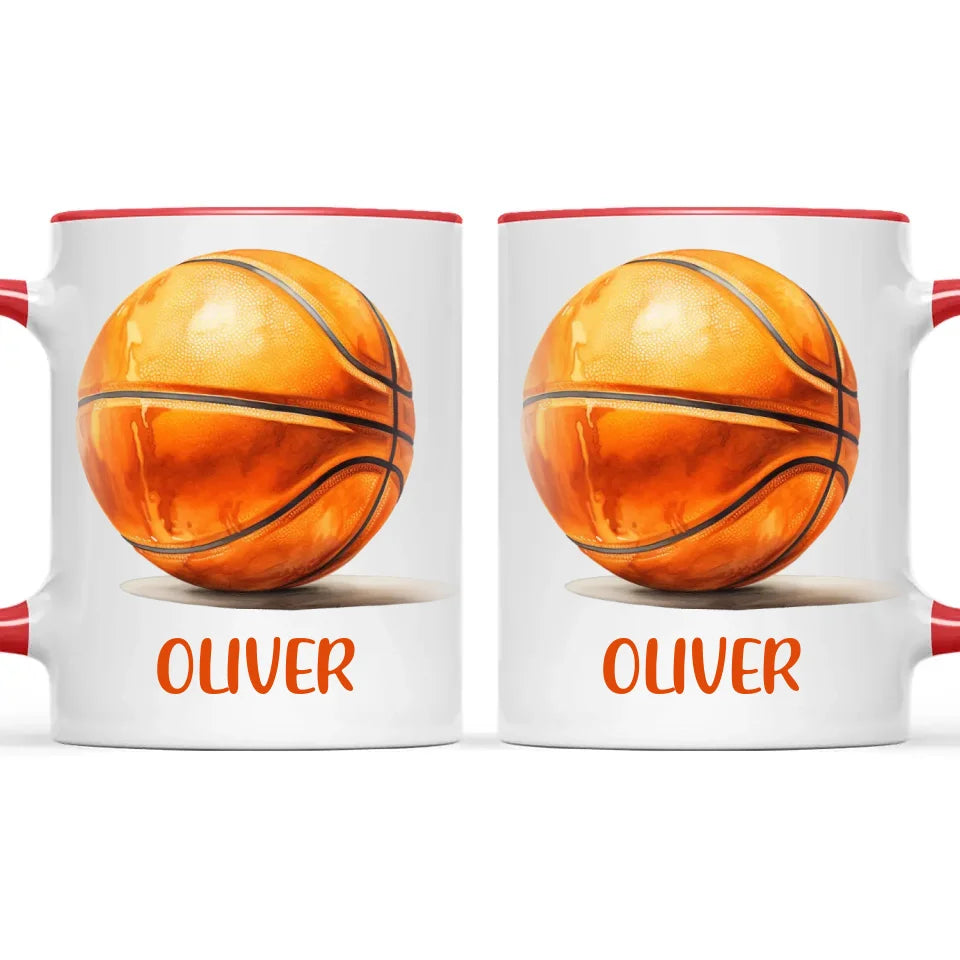 Personalised Kids Basketball Mug – Custom Name Gift for Young Players