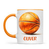 Personalised Kids Basketball Mug – Custom Name Gift for Young Players