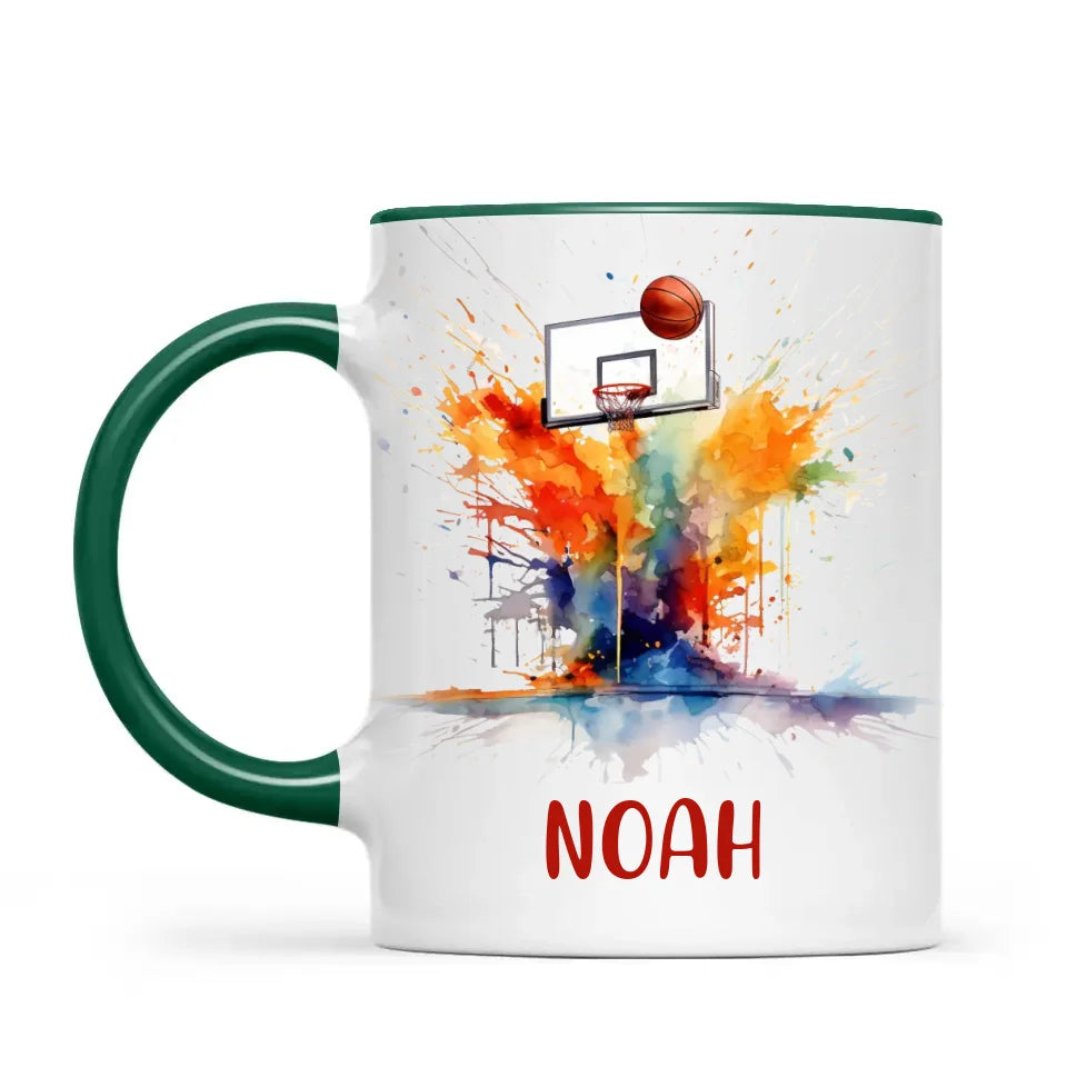 Personalised Basketball Mug with Name – Perfect Gift for Young Ballers