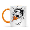 Custom Kids Soccer Mug – Personalised Name Football Gift for Young Players