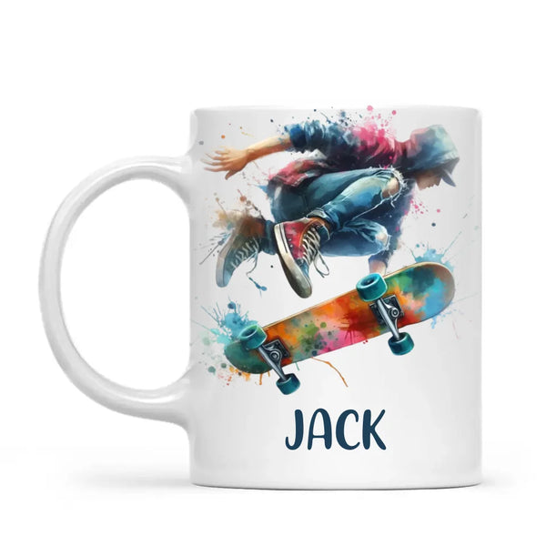 Custom Skateboarding Mug for Kids – Personalised Street Style Gift