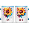 Personalised Kids Sunflower Mug – Custom Name Gift for Little Nature Lovers