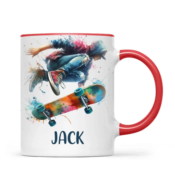 Custom Skateboarding Mug for Kids – Personalised Street Style Gift