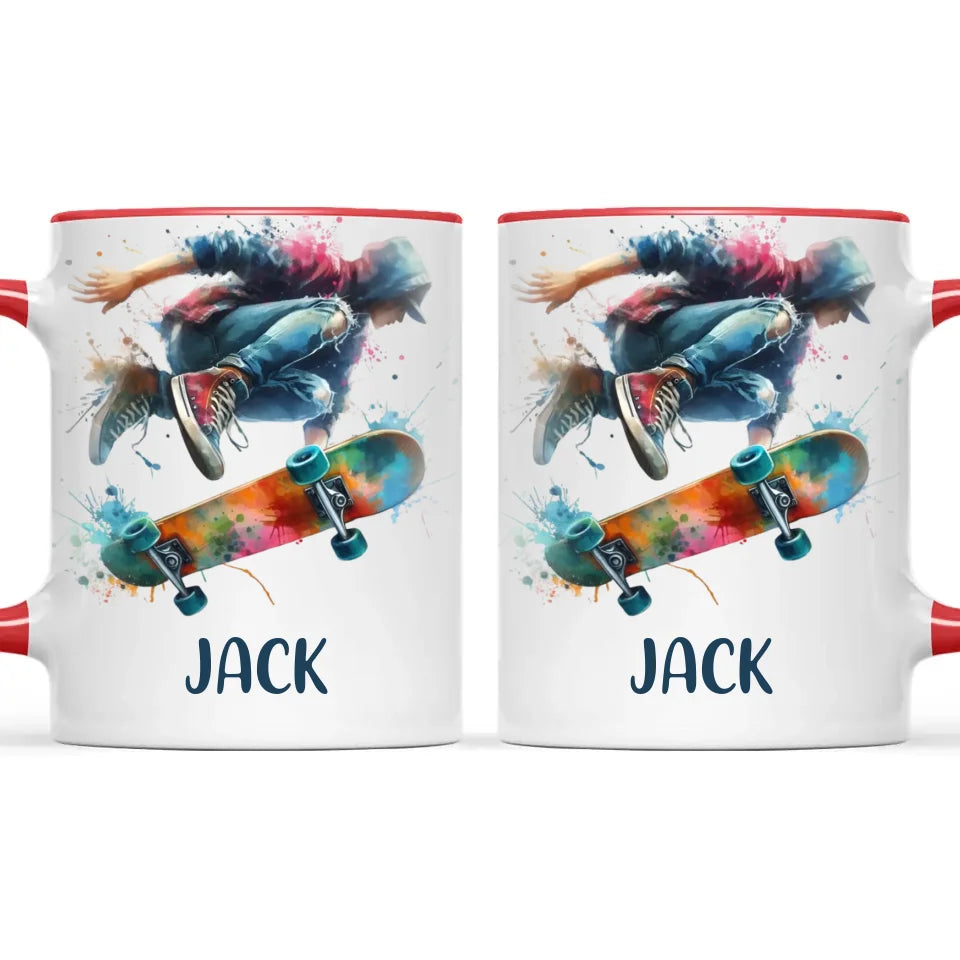 Custom Skateboarding Mug for Kids – Personalised Street Style Gift