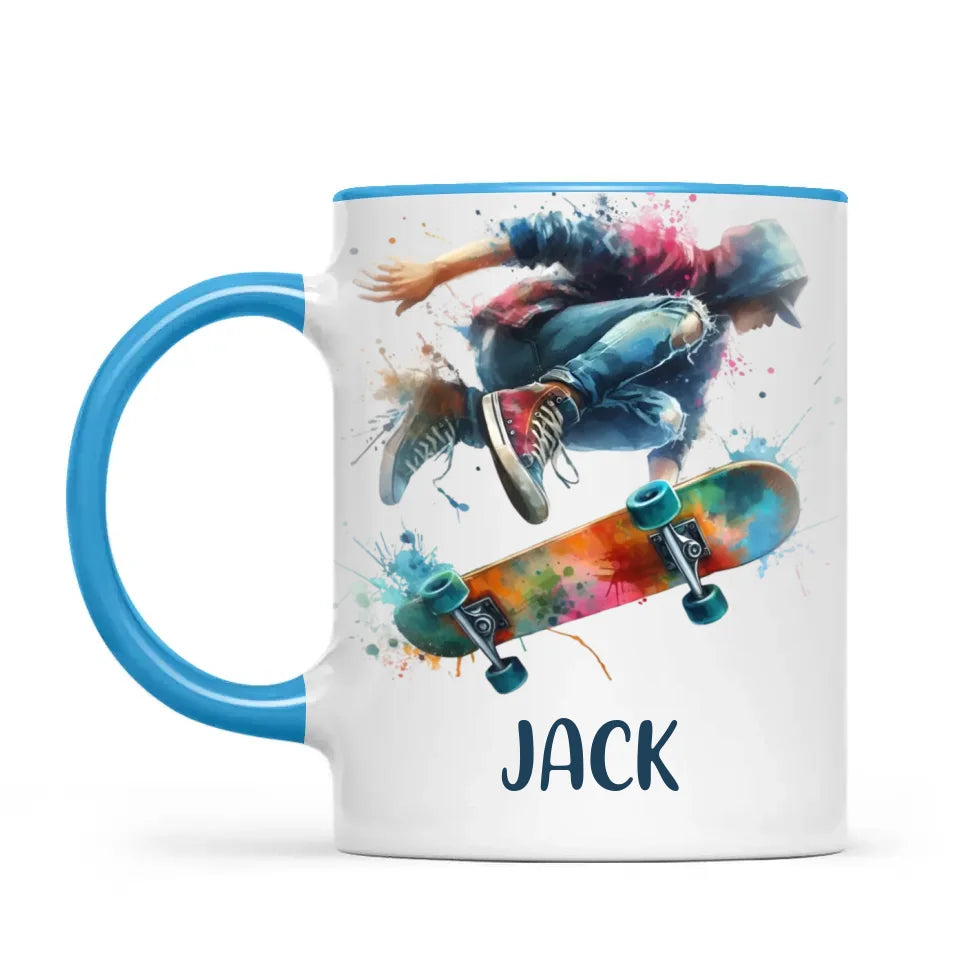 Custom Skateboarding Mug for Kids – Personalised Street Style Gift