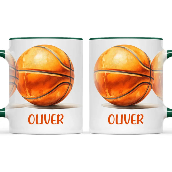 Personalised Kids Basketball Mug – Custom Name Gift for Young Players