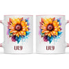 Personalised Kids Sunflower Mug – Custom Name Gift for Little Nature Lovers