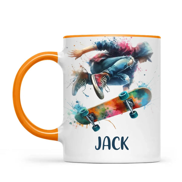 Custom Skateboarding Mug for Kids – Personalised Street Style Gift