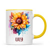 Personalised Kids Sunflower Mug – Custom Name Gift for Little Nature Lovers