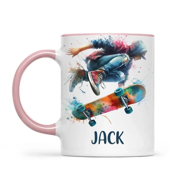 Custom Skateboarding Mug for Kids – Personalised Street Style Gift