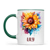 Personalised Kids Sunflower Mug – Custom Name Gift for Little Nature Lovers