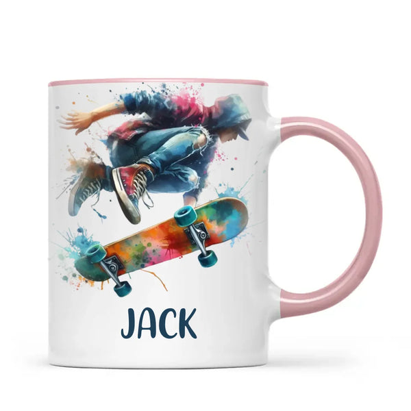 Custom Skateboarding Mug for Kids – Personalised Street Style Gift