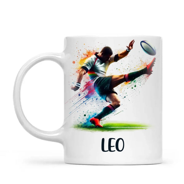 Custom Kids Rugby Mug – Personalised Name Gift for Young Rugby Fans