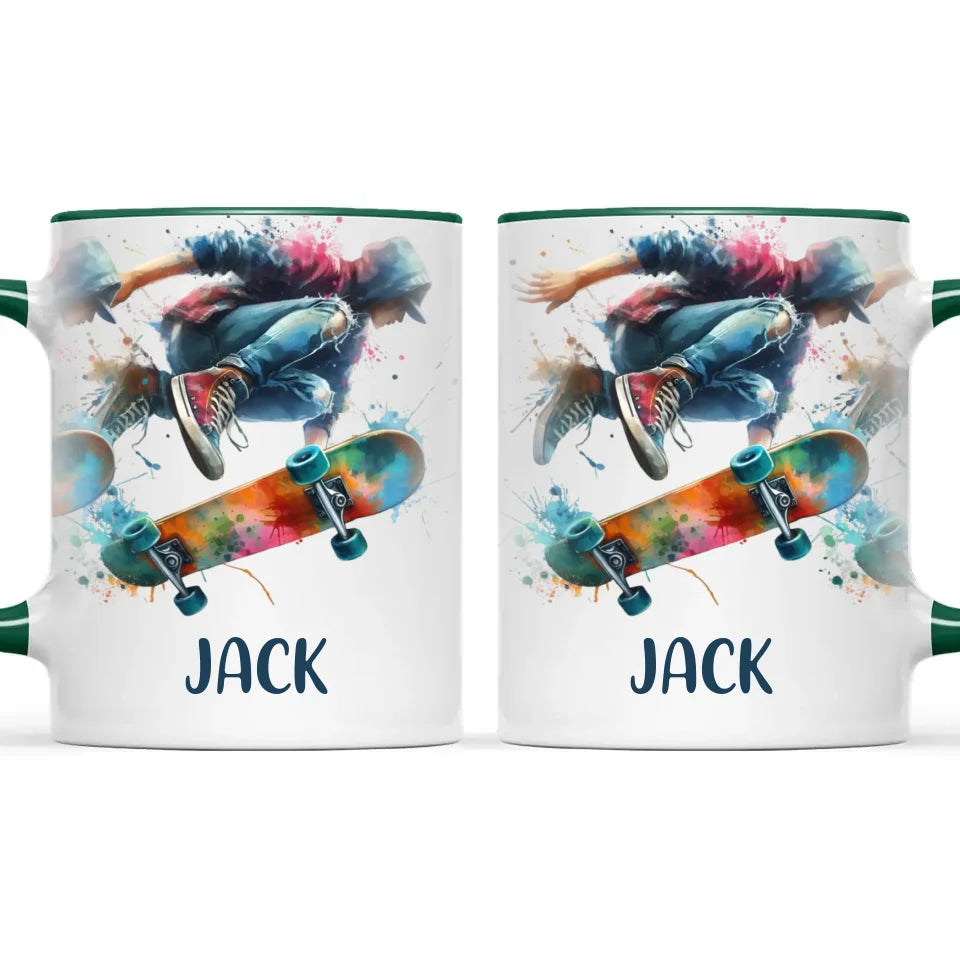 Custom Skateboarding Mug for Kids – Personalised Street Style Gift