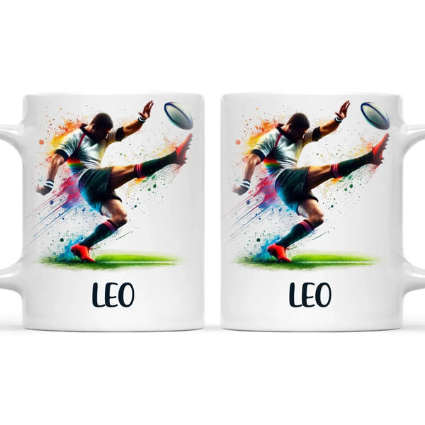 Custom Kids Rugby Mug – Personalised Name Gift for Young Rugby Fans