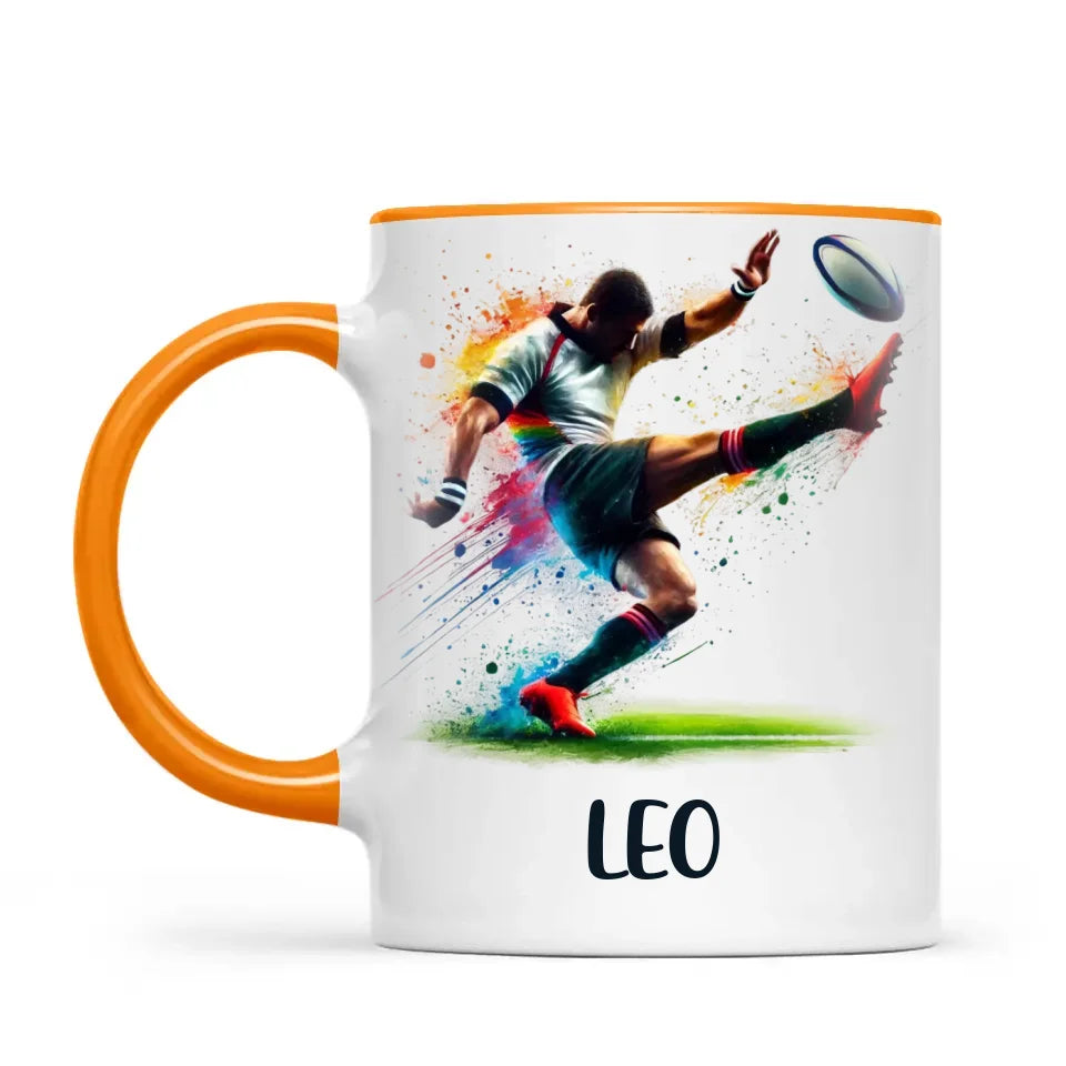 Custom Kids Rugby Mug – Personalised Name Gift for Young Rugby Fans