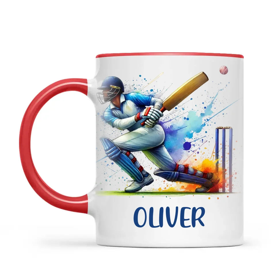 Custom Kids Cricket Mug – Personalised Name Gift for Young Cricket Fans