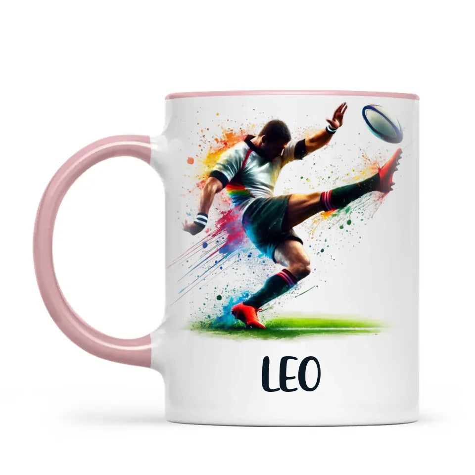 Custom Kids Rugby Mug – Personalised Name Gift for Young Rugby Fans