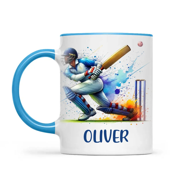 Custom Kids Cricket Mug – Personalised Name Gift for Young Cricket Fans