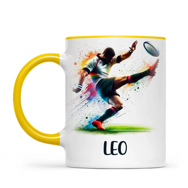 Custom Kids Rugby Mug – Personalised Name Gift for Young Rugby Fans