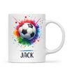 Kids Personalised Soccer Mug – Custom Name Football Gift for Young Players