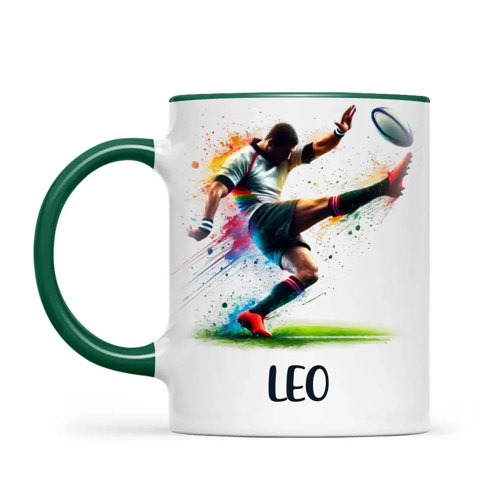 Custom Kids Rugby Mug – Personalised Name Gift for Young Rugby Fans