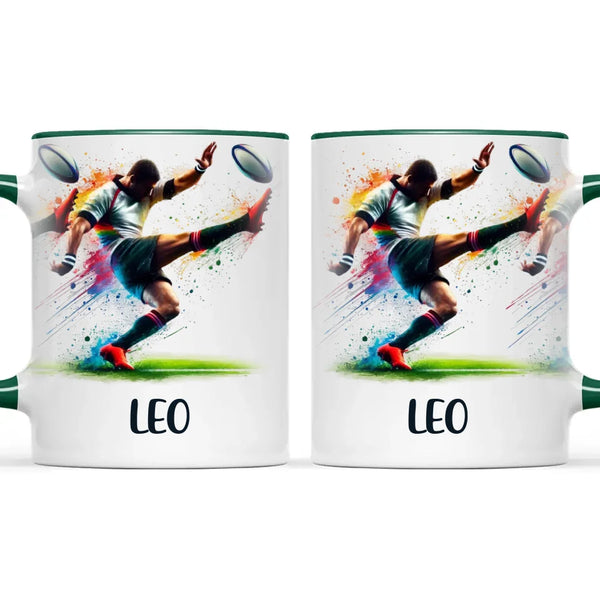 Custom Kids Rugby Mug – Personalised Name Gift for Young Rugby Fans