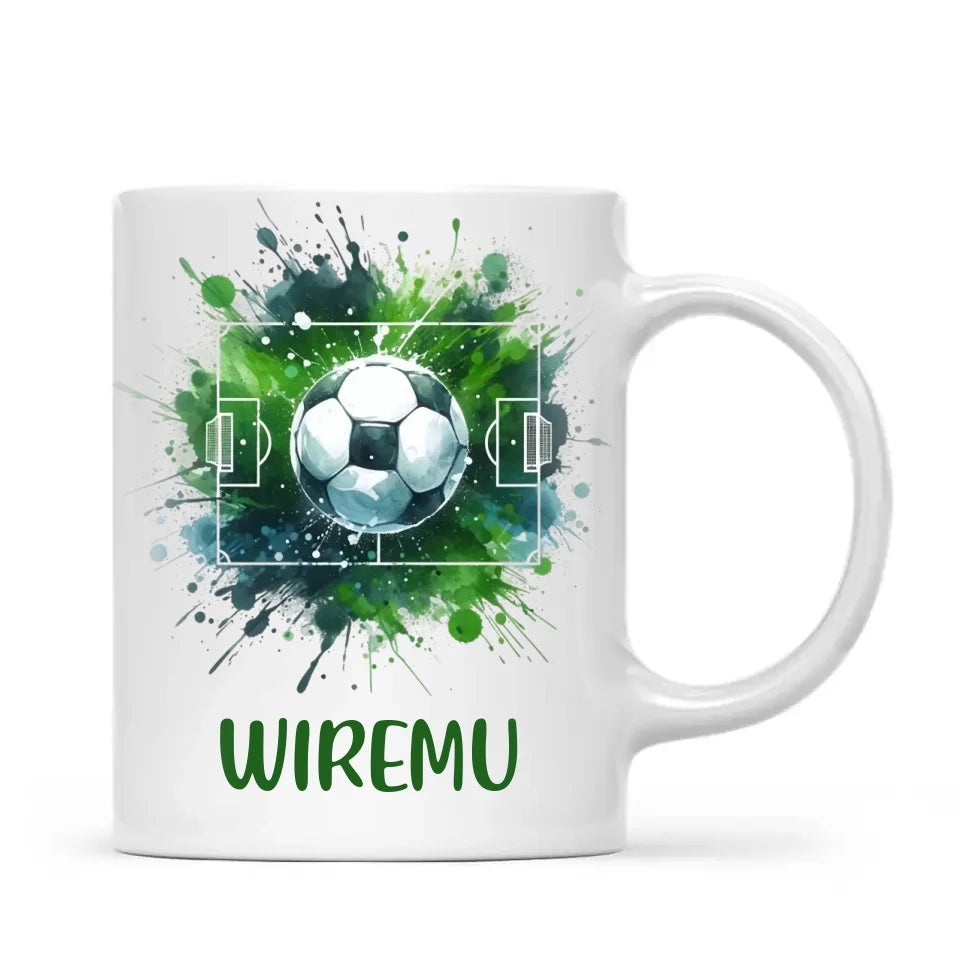 Personalised Soccer Mug with Name – Perfect Gift for Young Football Fans