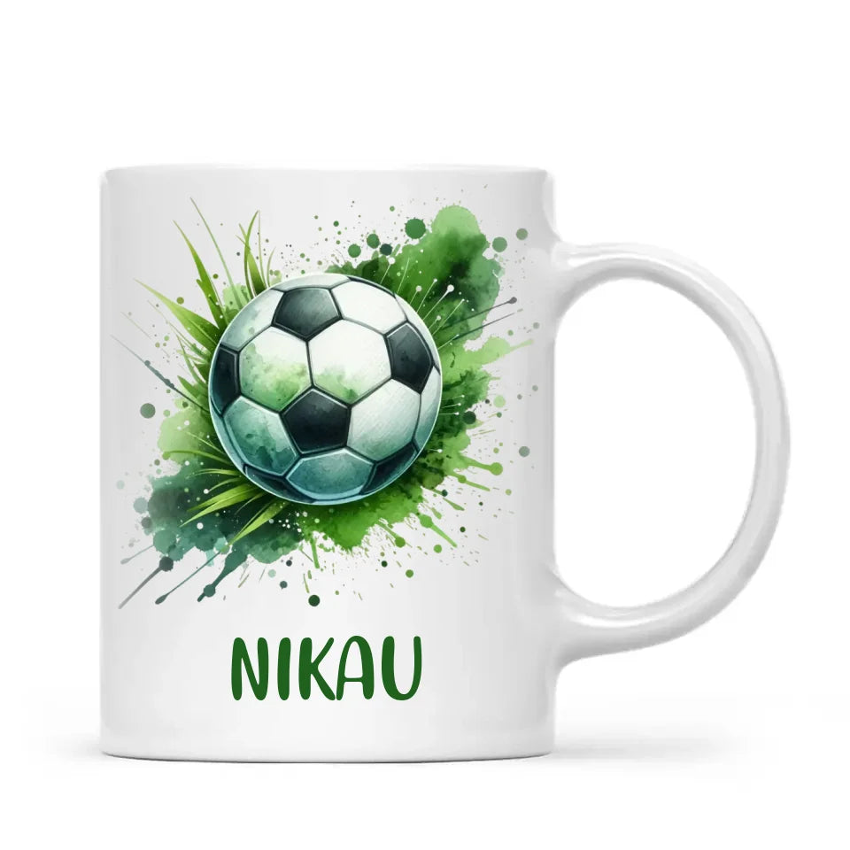 Custom Kids Soccer Mug – Personalised Gift for Future Football Stars