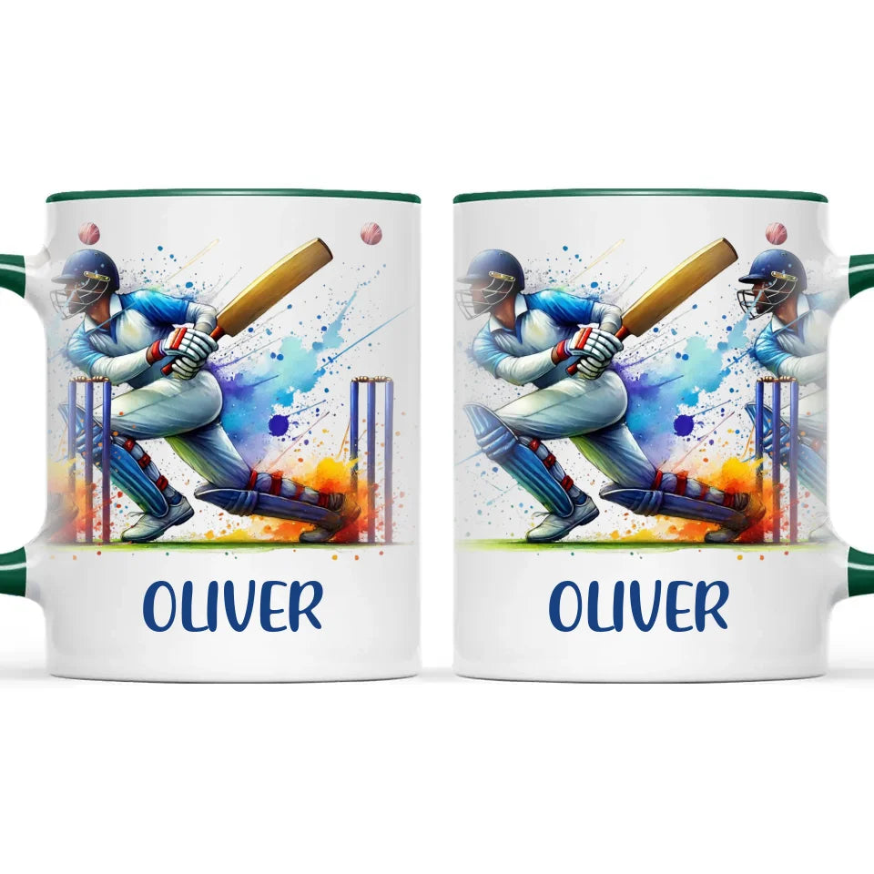 Custom Kids Cricket Mug – Personalised Name Gift for Young Cricket Fans