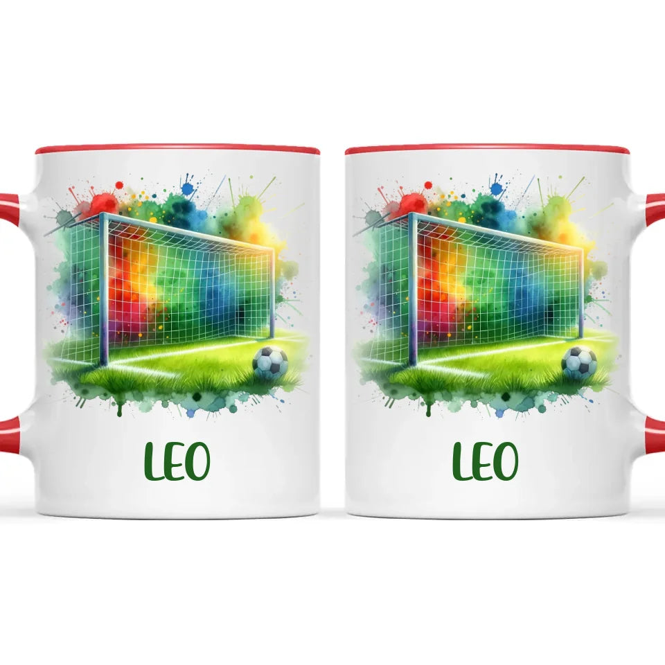 Personalised Football Mug for Kids – Custom Name Soccer Gift for Young Players