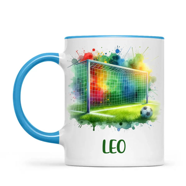 Personalised Football Mug for Kids – Custom Name Soccer Gift for Young Players