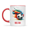 Custom Kids Soccer Mug – Personalised Name Gift for Young Football Fans