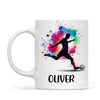 Personalised Kids Soccer Mug with Name – Custom Football Gift for Young Players