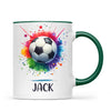 Kids Personalised Soccer Mug – Custom Name Football Gift for Young Players