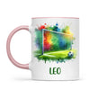 Personalised Football Mug for Kids – Custom Name Soccer Gift for Young Players