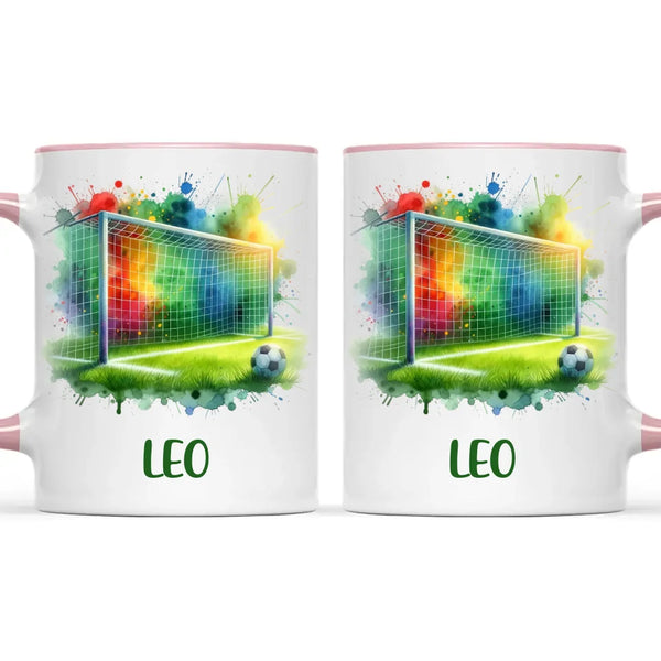 Personalised Football Mug for Kids – Custom Name Soccer Gift for Young Players