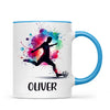 Personalised Kids Soccer Mug with Name – Custom Football Gift for Young Players