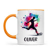 Personalised Kids Soccer Mug with Name – Custom Football Gift for Young Players